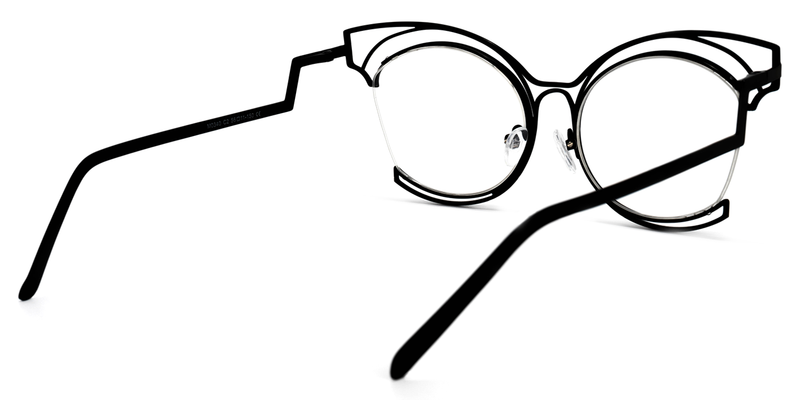 Maggie - Cat Eye Black Eyeglasses - 3