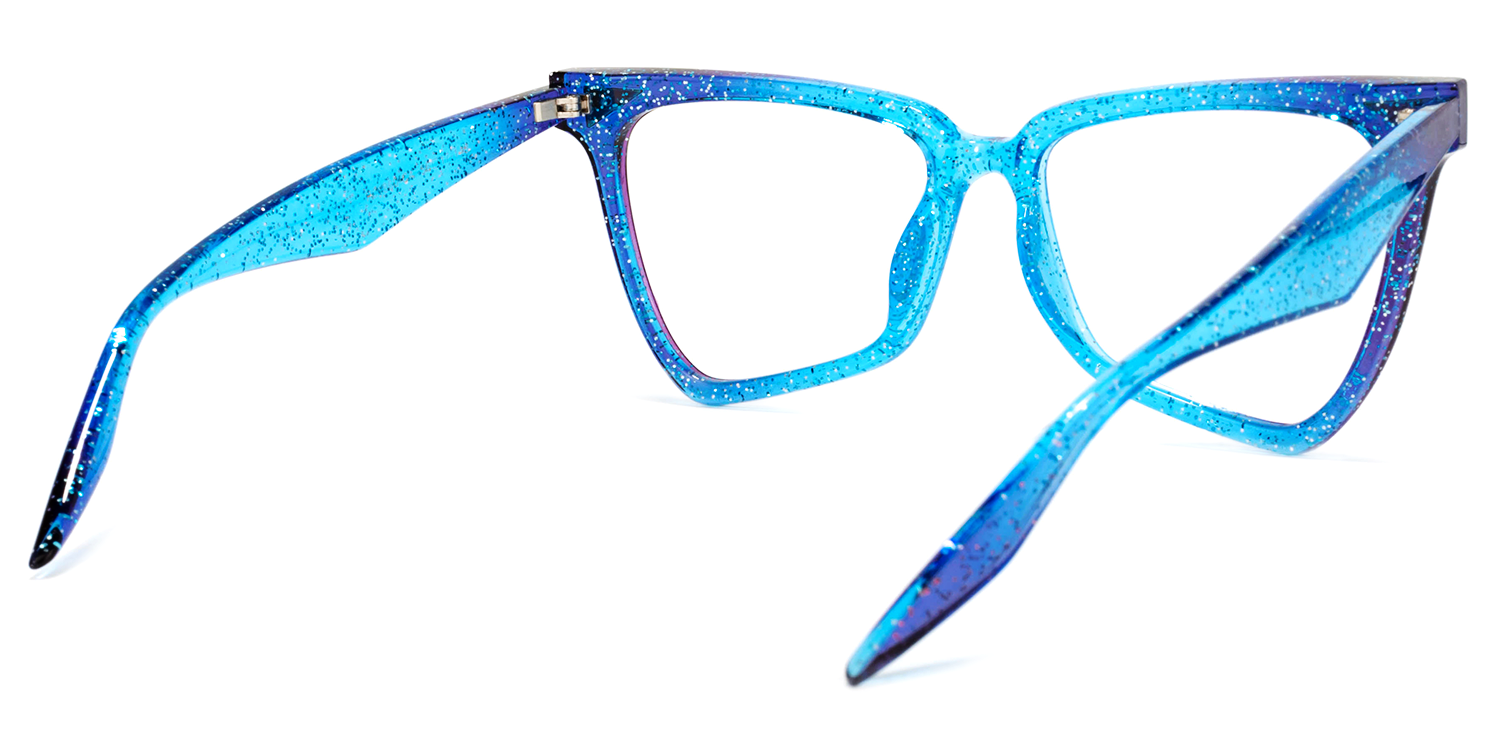 Butterfly Blue Eyeglasses | Vooglam Side View