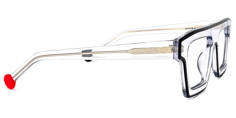 Treva - Rectangle Crystal Eyeglasses - 4