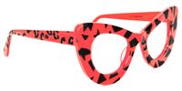 Weslie - Cat Eye Red/Leopard Eyeglasses - 5