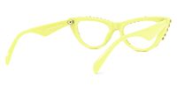 Cathleen - Glitter Yellow Cat Eye Glasses - 3