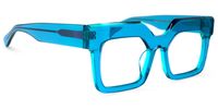 Canela - Rectangle Blue Eyeglasses - 5