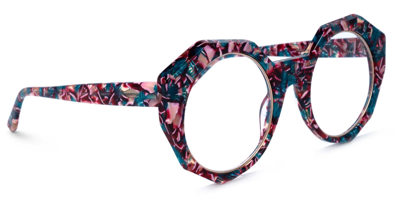 Geometric Floral Eyeglasses - 5