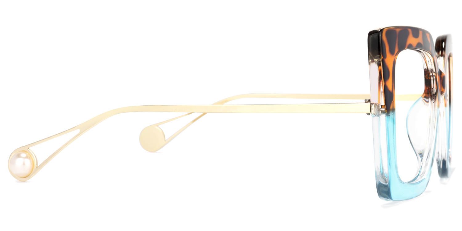 Adrienne - Square Animal Print Eyeglasses - 4