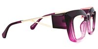 Walburga - Rectangle Purple Eyeglasses - 4