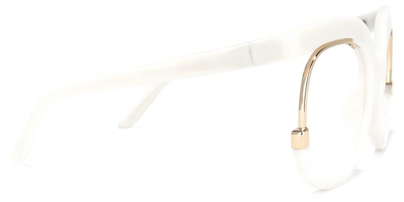 Fredia - Square White Eyeglasses - 4