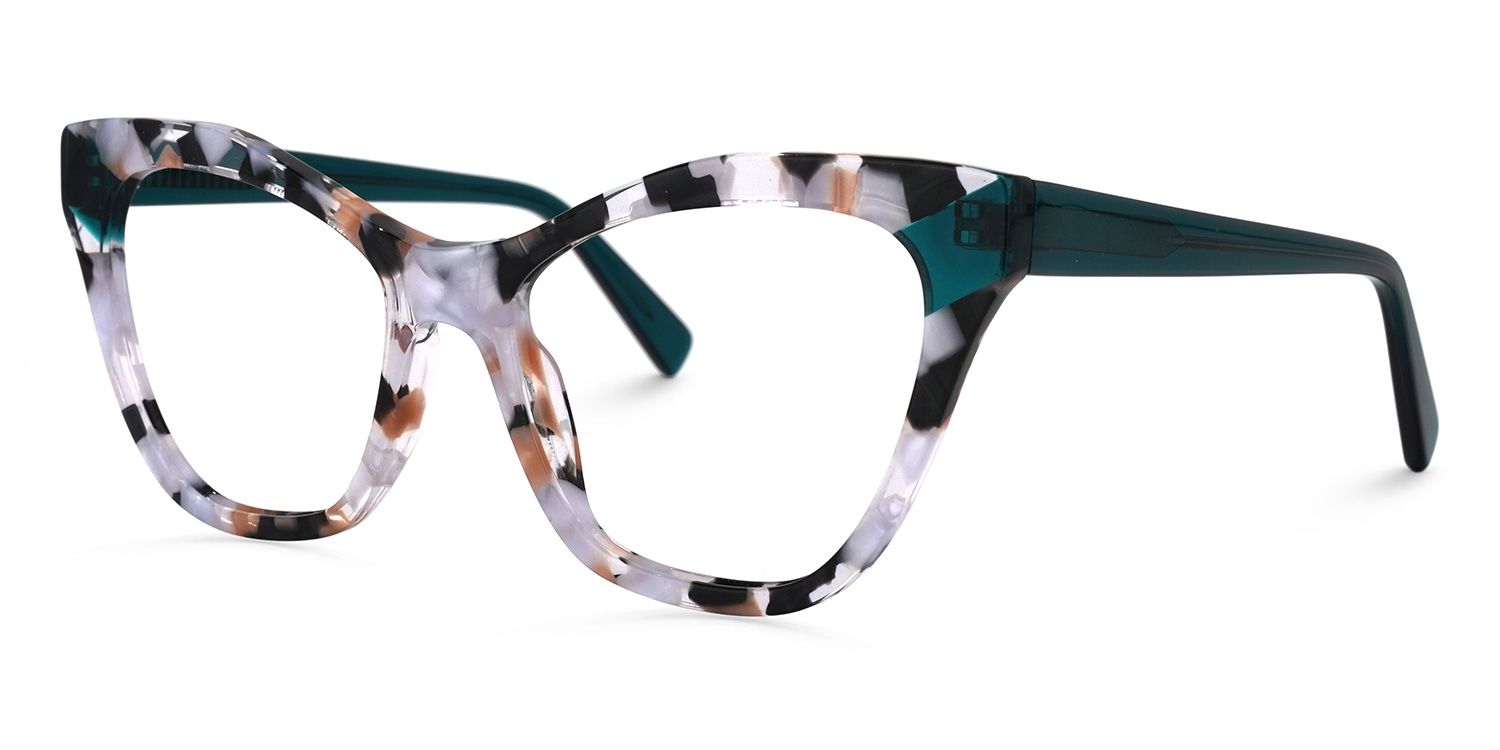 Butta - Cat Eye Marble Eyeglasses | Vooglam Front View