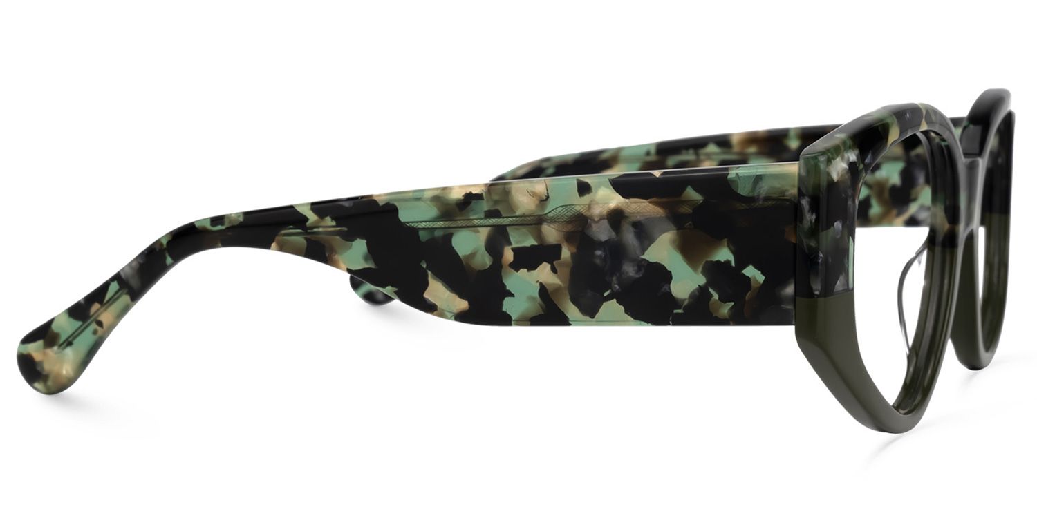 Geometric Floral Eyeglasses - 4