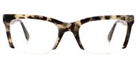 Vivienne - Rectangle Light/Tortoise Eyeglasses | Vooglam Angle View