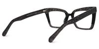 Galarza - Rectangle Black Eyeglasses - 3