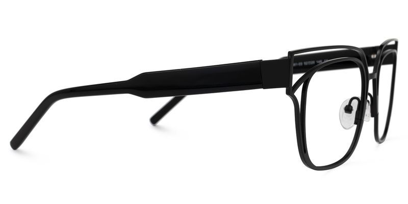 Kadie - Rectangle Black Eyeglasses - 4