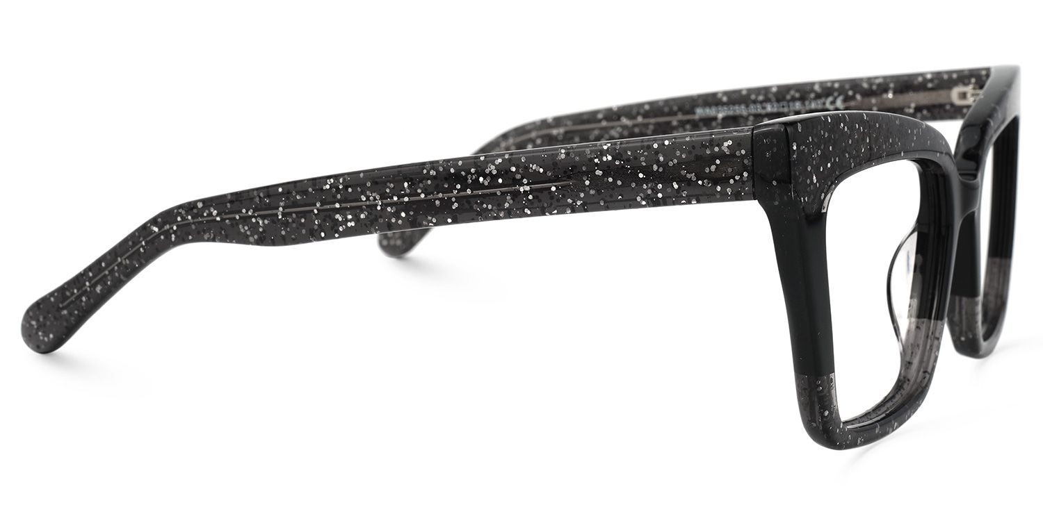Galarza - Rectangle Black Eyeglasses product detail 4