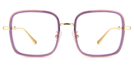 Jace - Square Purple Eyeglasses