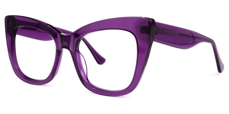 Escobar - Square Purple Eyeglasses