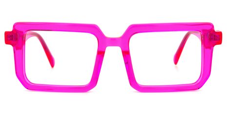 Cassiel - Rectangle Pink Eyeglasses