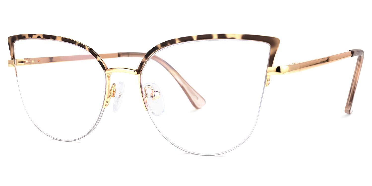 Guerrero - Browline Tortoise Eyeglasses | Vooglam Front View