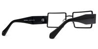 Anitta - Rectangle Black Eyeglasses | Vooglam Side View