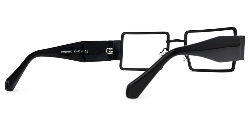 Anitta - Rectangle Black Eyeglasses - 3