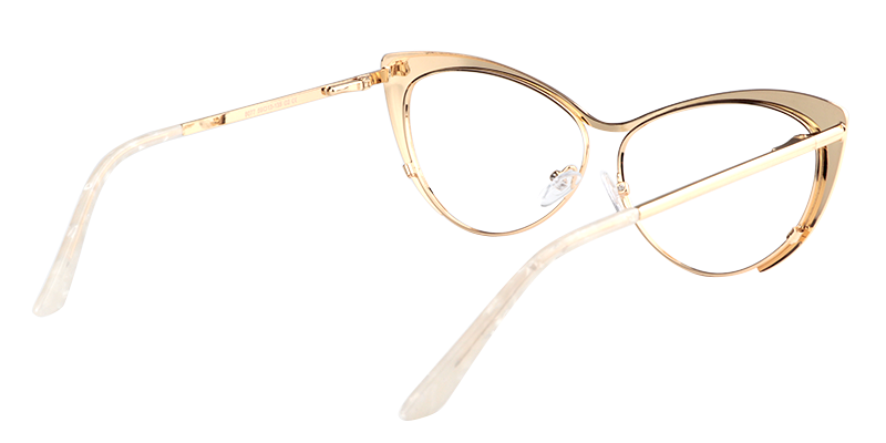 Annabelle - Cat Eye White Eyeglasses - 3