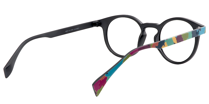 Minnie - Oval Multicolored Eyeglasses│Vooglam Side View
