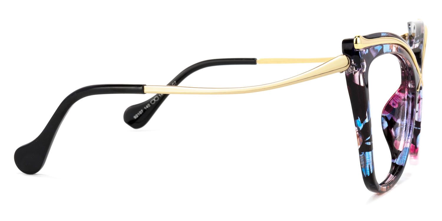 Janina - Cat Eye Floral Eyeglasses - 4