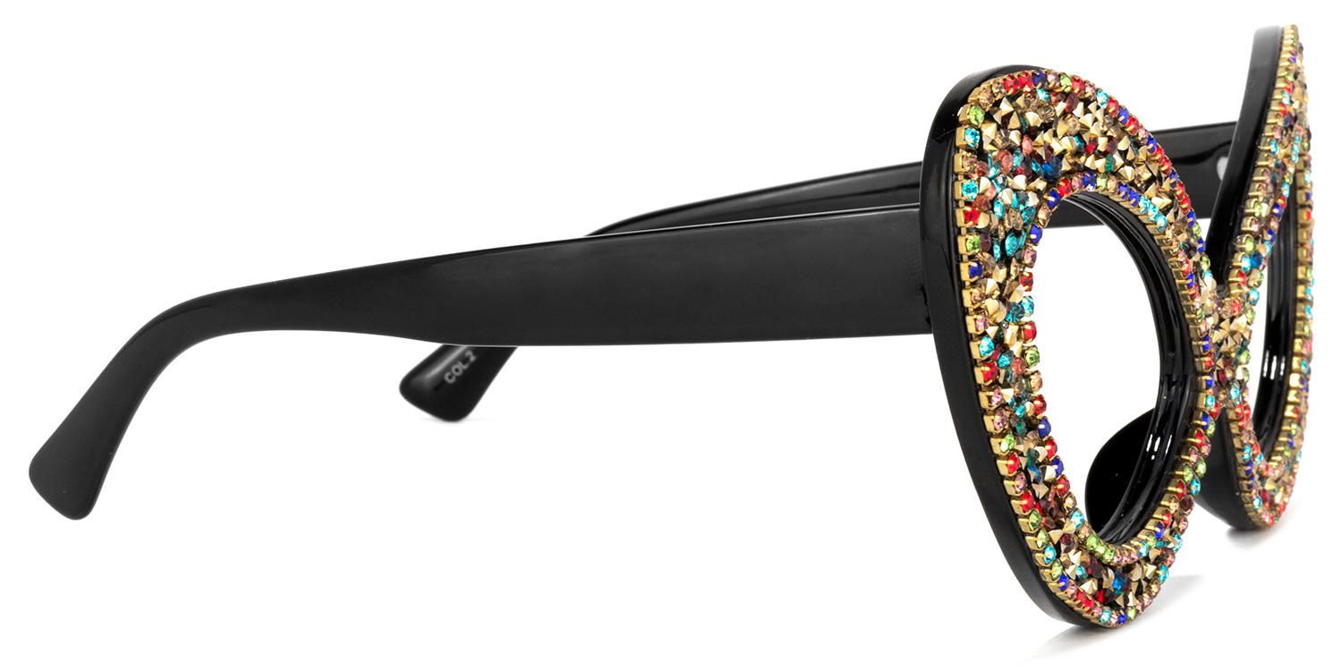 Staci - Cat Eye Multicolor Glitter Eyeglasses product detail 4
