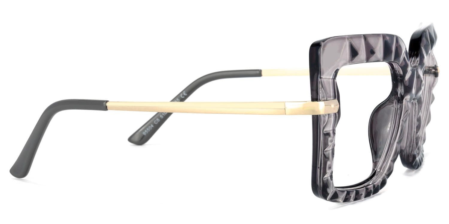 Square Grey Eyeglasses - 4