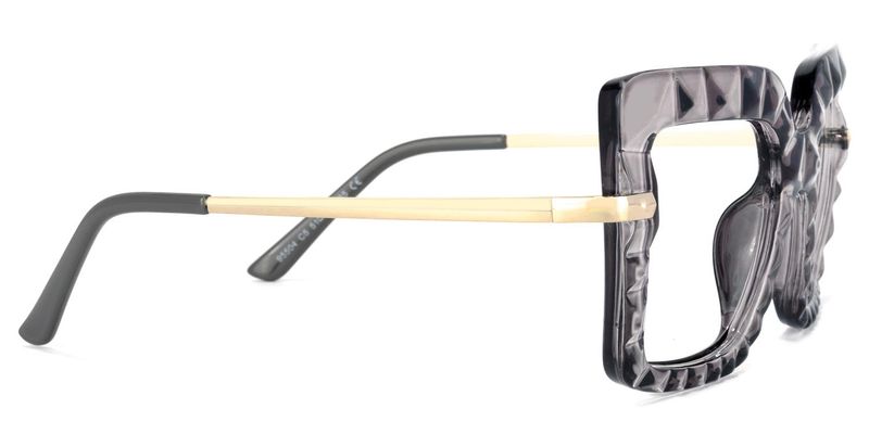 Phebe - Square Grey Eyeglasses - 4