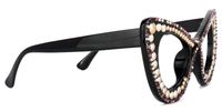 April - Glitter Black/Gold Cat Eye Glasses - 4