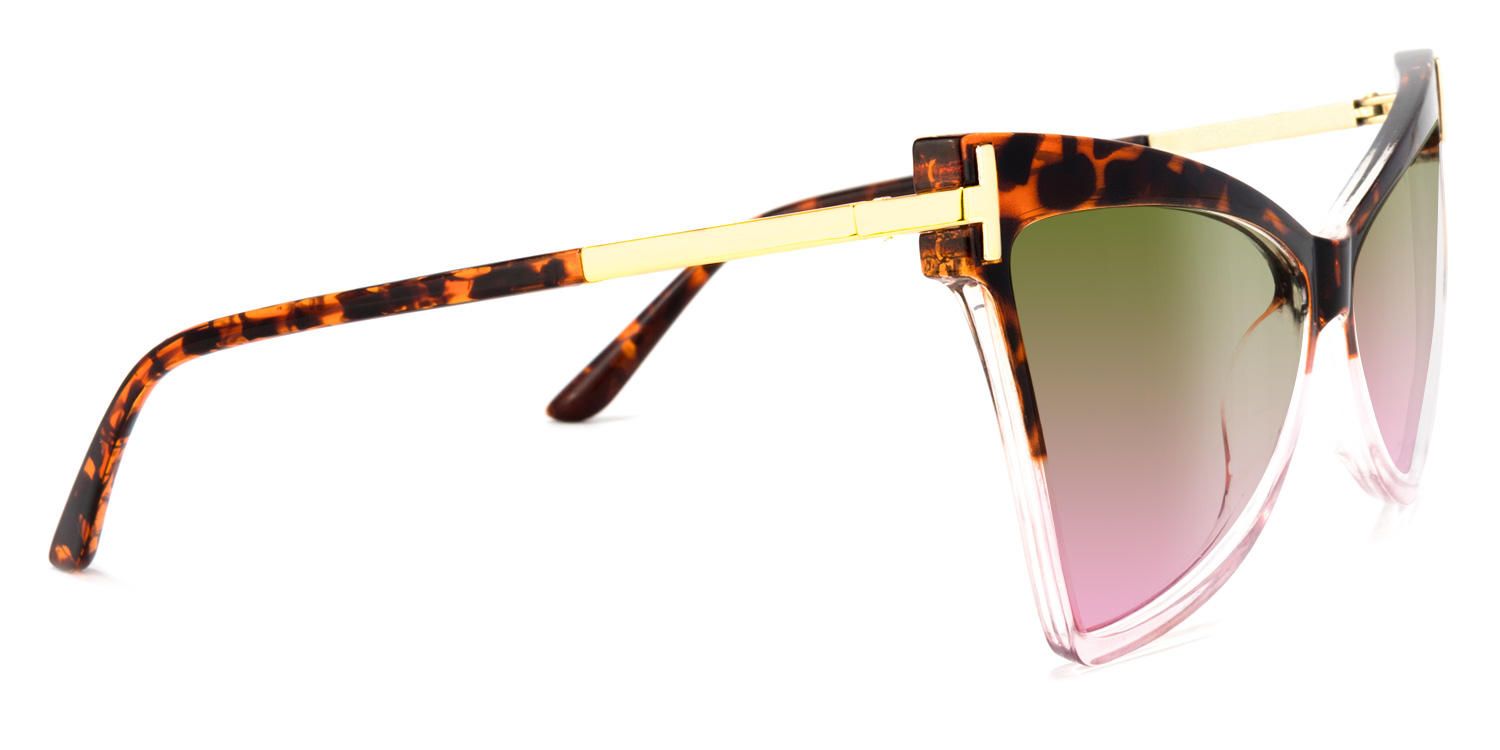 Ofelia - Geometric Tortoise/Pink Sunglasses product detail 4