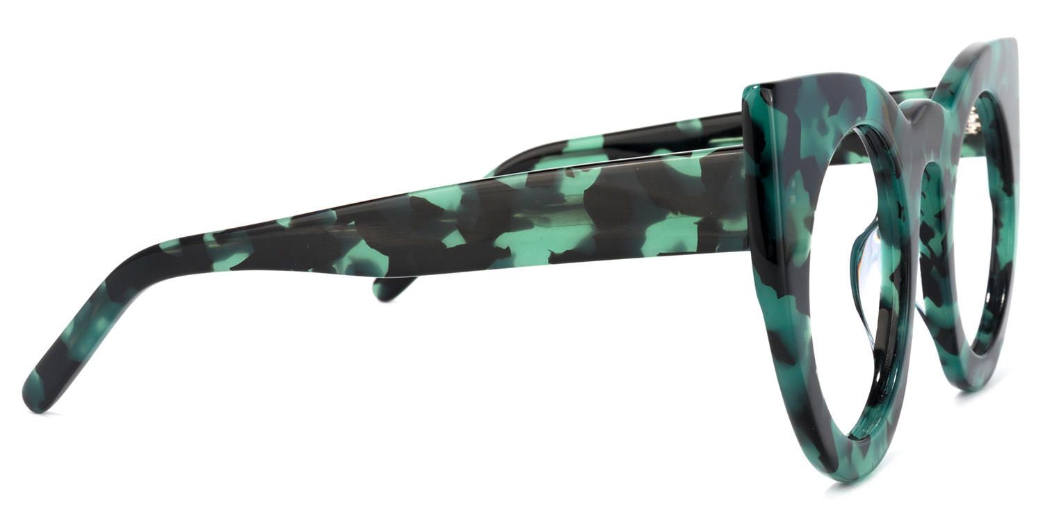 Cat Eye Green/Tortoise Eyeglasses - 4