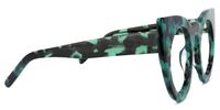Cadence - Cat Eye Green Tortoise Eyeglasses - 4