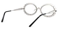Ingra - Oval Silver Eyeglasses | Vooglam Side View