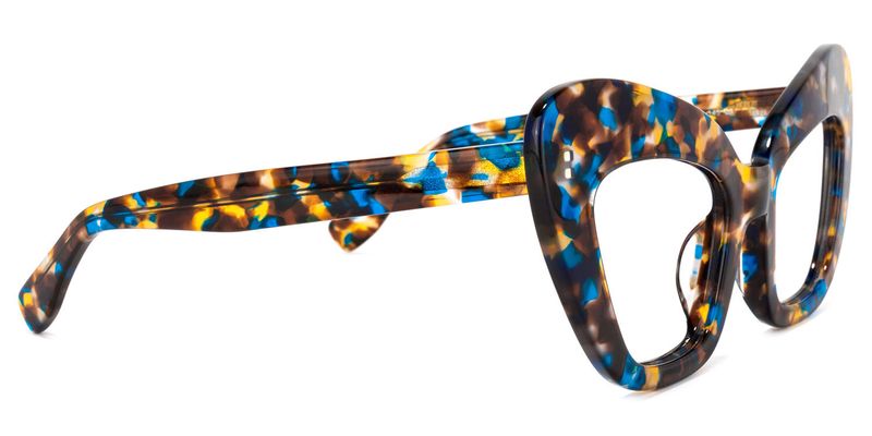 Zuzanna - Cat Eye Blue/Orange Eyeglasses - 4
