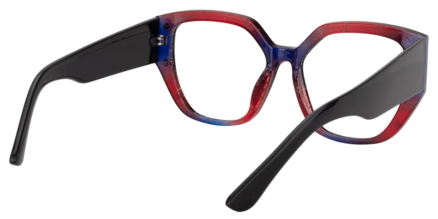 Xantara - Geometric Blue/Red Eyeglasses product detail 4