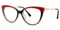 Trudie - Cat Eye Red Tortoise Eyeglasses
