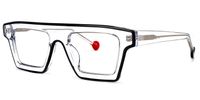 Treva - Rectangle Crystal Eyeglasses | Vooglam Front View
