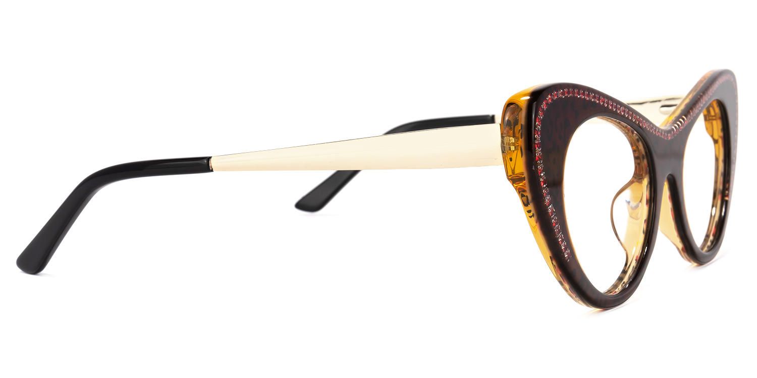 Cat Eye Leopard Eyeglasses - 4