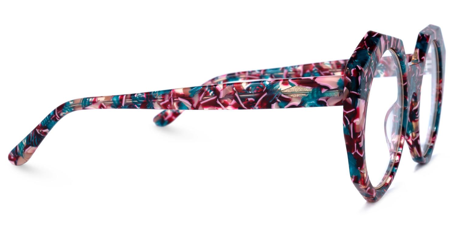 Geometric Floral Eyeglasses - 4