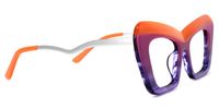 Dusica - Rectangle Orange Eyeglasses - 4