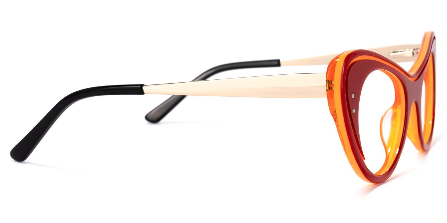 Cat Eye Red Eyeglasses - 4