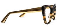 Jaina - Butterfly Champagne Eyeglasses | Vooglam 