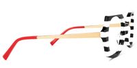 Julietta - Geometric White/Black Eyeglasses | Vooglam 