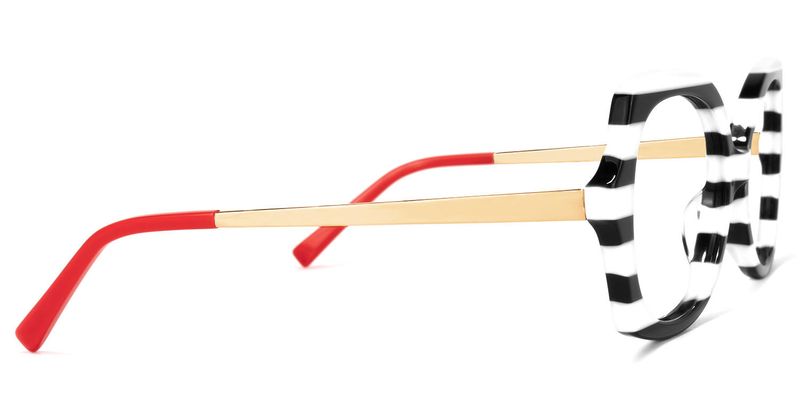 Julietta - Geometric White/Black Eyeglasses - 4