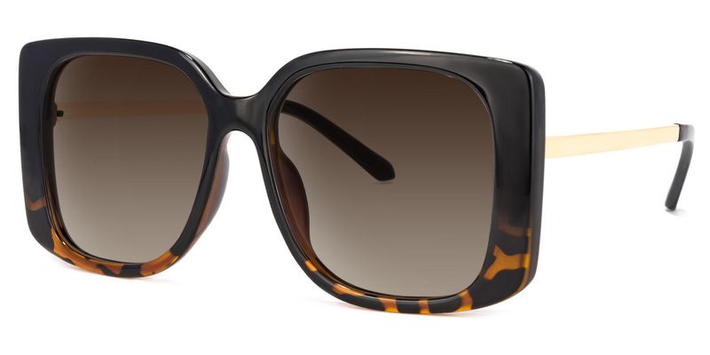 Ginette - Square Tortoise Sunglasses - 2