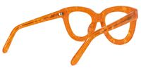 Jerrie - Round Orange Eyeglasses | Vooglam Side View