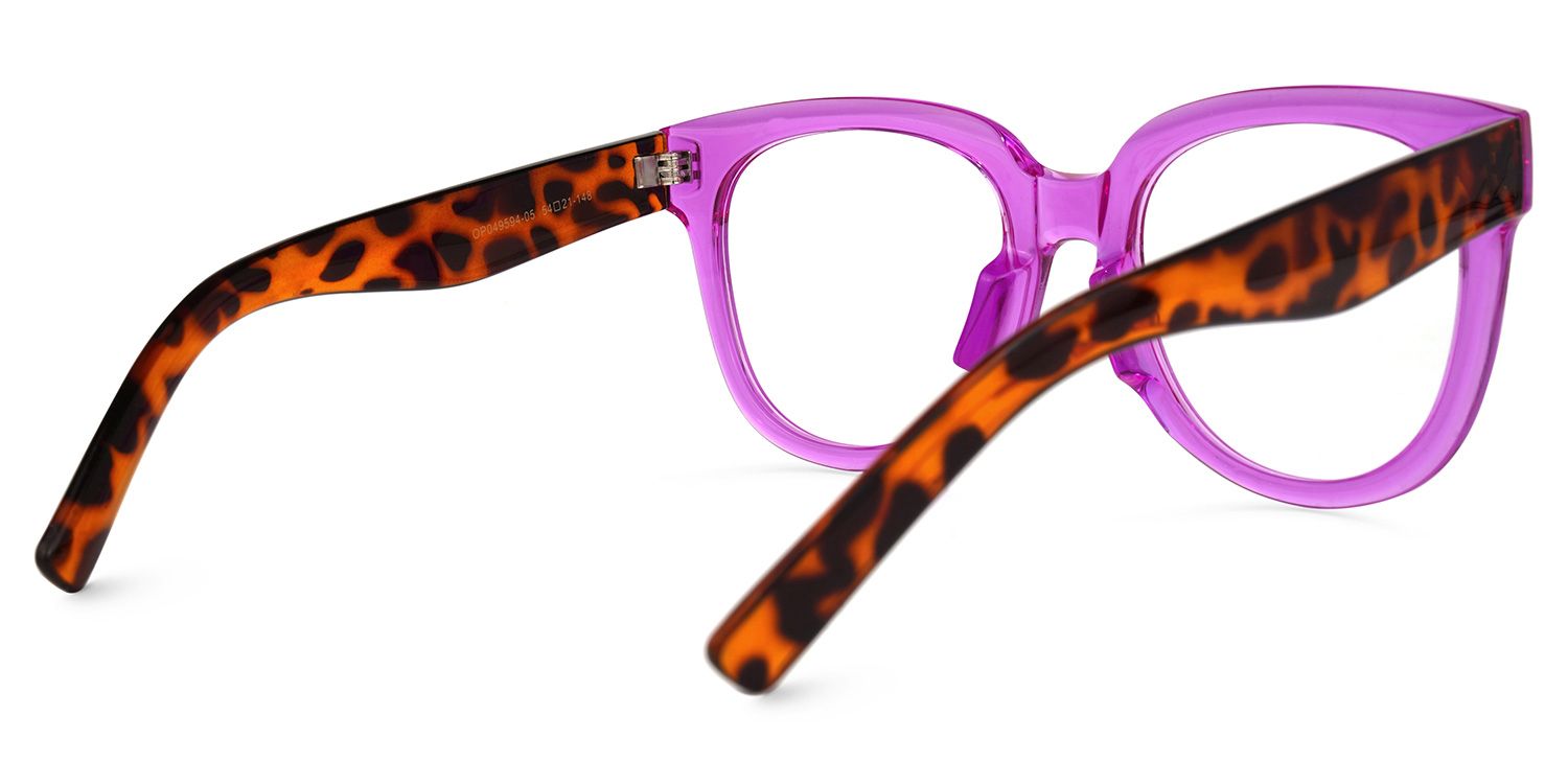 Vernetta - Square Purple Eyeglasses - 3
