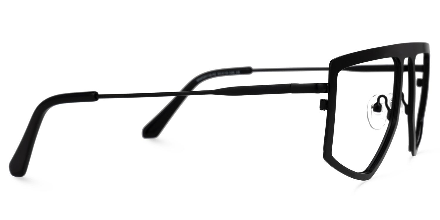 Lopez - Aviator Black Eyeglasses | Vooglam 4