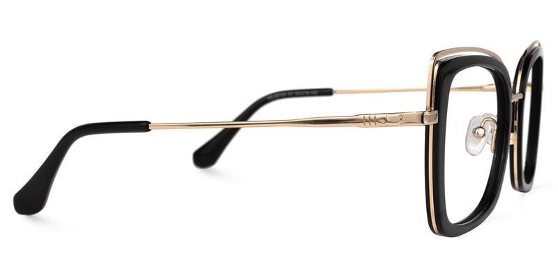 Heyward - Rectangle Black Eyeglasses - 4