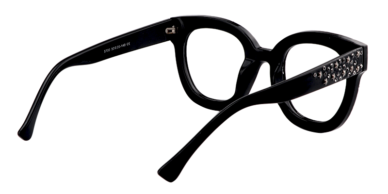 Candice - Black Square Eyeglasses - 5